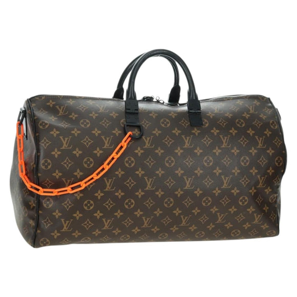 LOUIS VUITTON Monogram Virgil Abloh Keepall Band 50 Bag M44471 Auth YKZ1415M