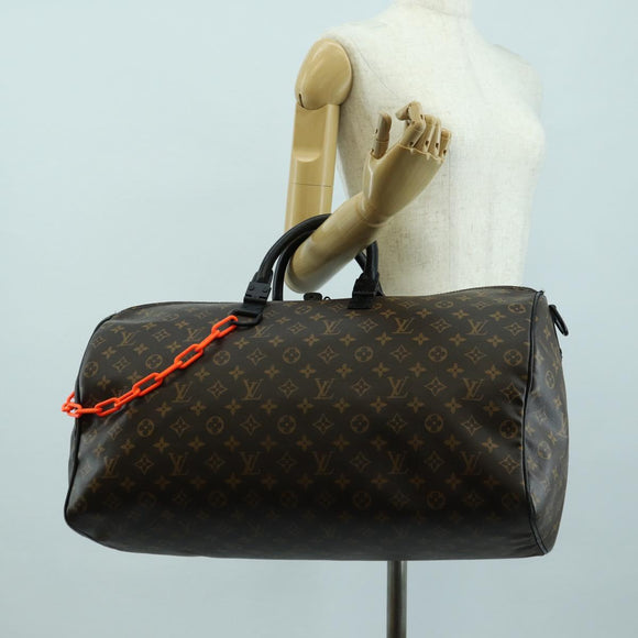 LOUIS VUITTON Monogram Virgil Abloh Keepall Band 50 Bag M44471 Auth YKZ1415M