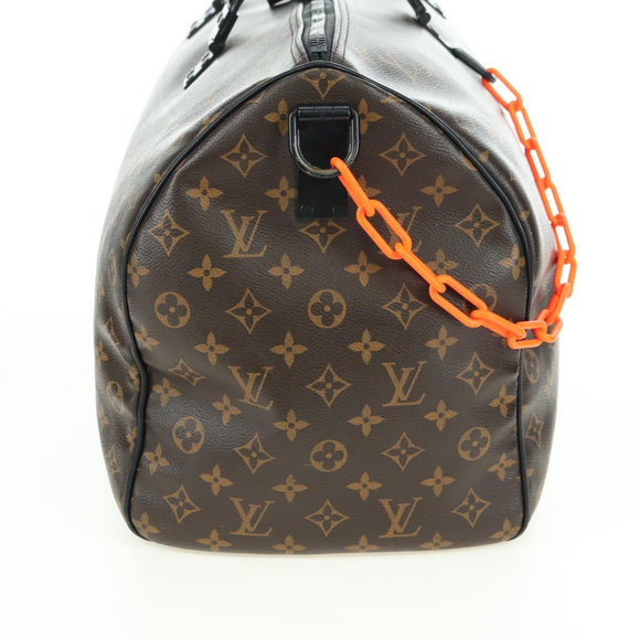 LOUIS VUITTON Monogram Virgil Abloh Keepall Band 50 Bag M44471 Auth YKZ1415M