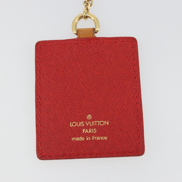 LOUIS VUITTON Porte Cles VVN Key Holder Leather Beige Gold LV Auth YKZ1417