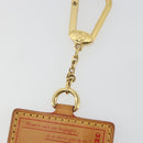LOUIS VUITTON Porte Cles VVN Key Holder Leather Beige Gold LV Auth YKZ1417-4