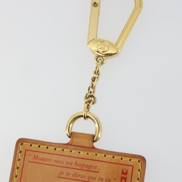 LOUIS VUITTON Porte Cles VVN Key Holder Leather Beige Gold LV Auth YKZ1417