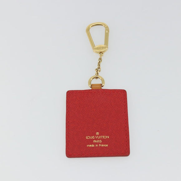LOUIS VUITTON Porte Cles VVN Key Holder Leather Beige Gold LV Auth YKZ1417