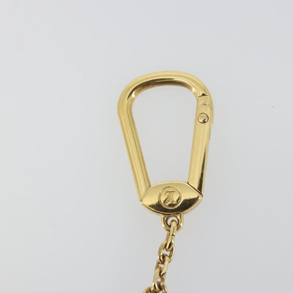 LOUIS VUITTON Porte Cles VVN Key Holder Leather Beige Gold LV Auth YKZ1417