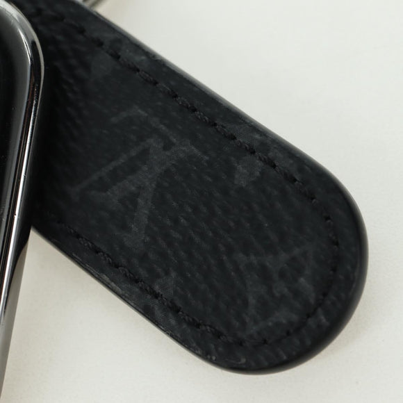 LOUIS VUITTON Monogram Porte Cles LV Signature Anhänger Schwarz M00927 Auth YKZ1420M