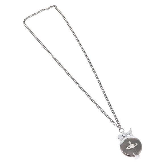 Vivienne Westwood lighter Necklace metal Black Auth YKZ1421A