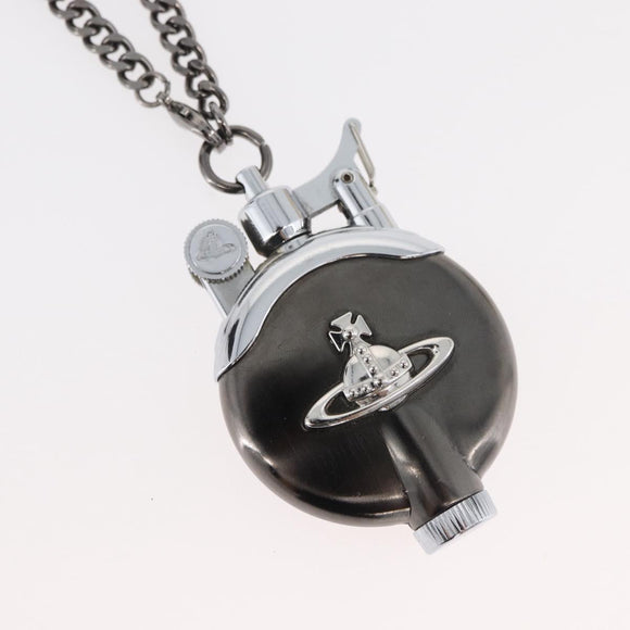 Vivienne Westwood lighter Necklace metal Black Auth YKZ1421A