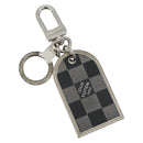 LOUIS VUITTON Damier Porte Cles Porto Address Key Ring metal M65770 Auth YKZ1422-1