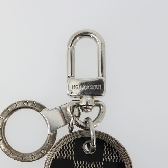 LOUIS VUITTON Damier Porte Cles Porto Address Key Ring metal M65770 Auth YKZ1422