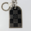LOUIS VUITTON Damier Porte Cles Porto Address Key Ring metal M65770 Auth YKZ1422-5