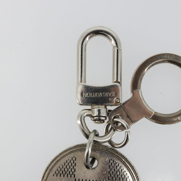 LOUIS VUITTON Damier Porte Cles Porto Address Key Ring metal M65770 Auth YKZ1422