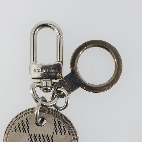 LOUIS VUITTON Damier Porte Cles Porto Address Key Ring metal M65770 Auth YKZ1422