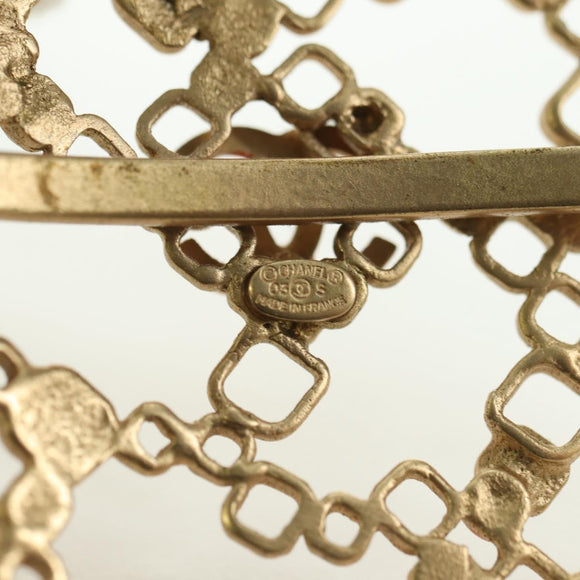 CHANEL Bangle COCO Mark Bracelet metal Gold Tone CC Auth YKZ1423M