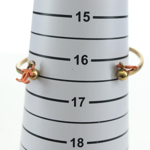 CHANEL Bangle COCO Mark Bracelet metal Gold Tone CC Auth YKZ1423M