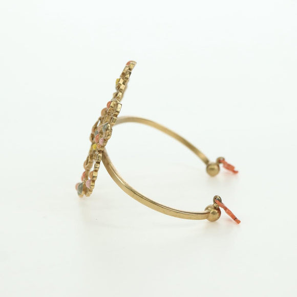 CHANEL Bangle COCO Mark Bracelet metal Gold Tone CC Auth YKZ1423M