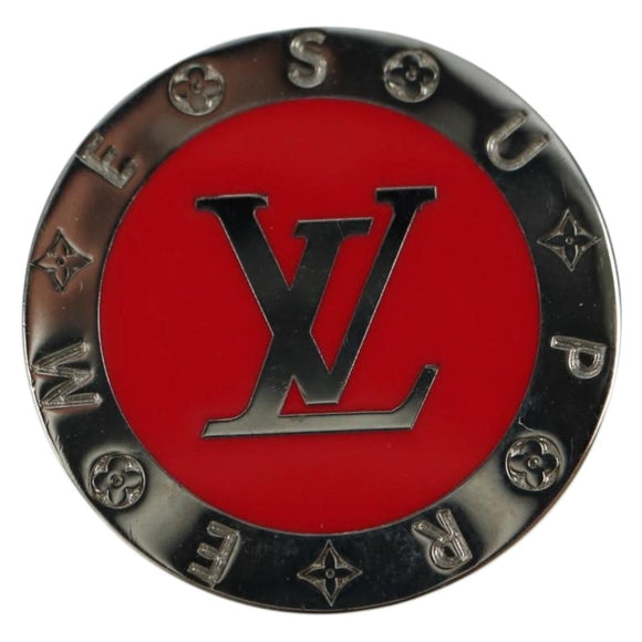 LOUIS VUITTON Pin Badge SUPRME Collaboration metal 2 Set MP2046 LV Auth YKZ1424M