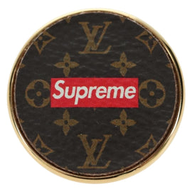 LOUIS VUITTON Pin Badge SUPRME Collaboration metal 2 Set MP2046 LV Auth YKZ1424M - 0