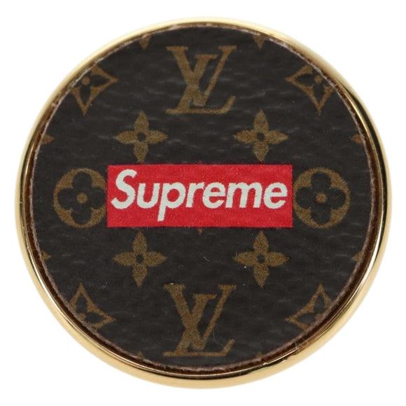 LOUIS VUITTON Pin Badge SUPRME Collaboration metal 2 Set MP2046 LV Auth YKZ1424M