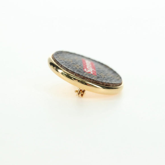 LOUIS VUITTON Pin Badge SUPRME Collaboration metal 2 Set MP2046 LV Auth YKZ1424M
