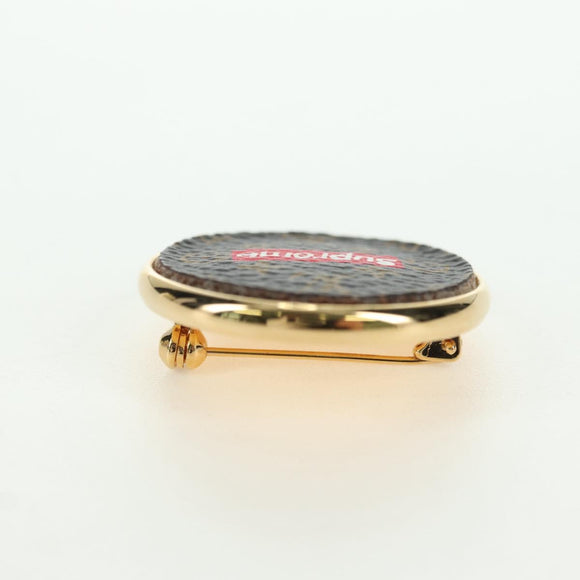 LOUIS VUITTON Pin Badge SUPRME Collaboration metal 2 Set MP2046 LV Auth YKZ1424M