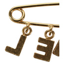 CHANEL COCO Mark Pin Brooch metal Gold Tone CC Auth YKZ1425V-7