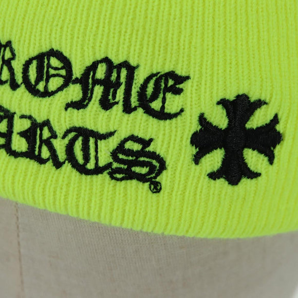 Chrome Hearts Watch Cap Hat Acrylic Yellow Auth YKZ1431M