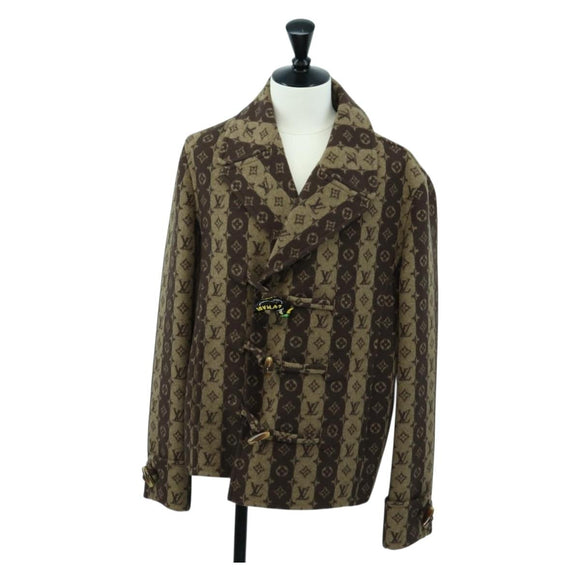 LOUIS VUITTON Monogram Stripe (LVxNIGO) Coat Monogram Box RM221M Auth YKZ1433SM