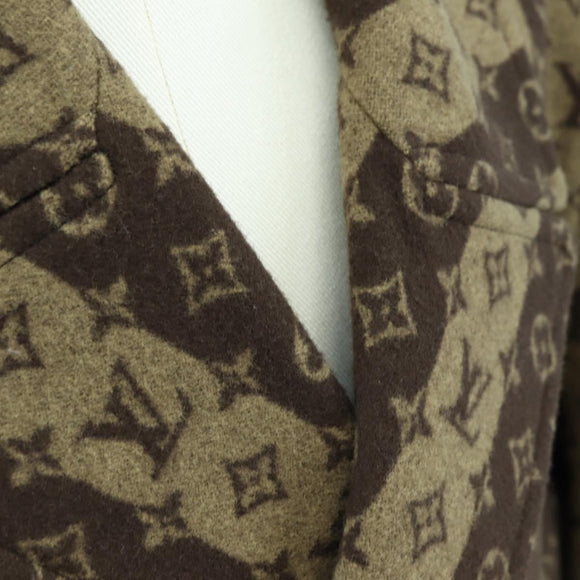 LOUIS VUITTON Monogram Stripe (LVxNIGO) Coat Monogram Box RM221M Auth YKZ1433SM