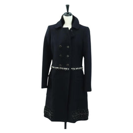PRADA Coat Jacket Wool Black Auth YKZ1434A