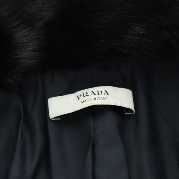PRADA Coat Jacket Wool Black Auth YKZ1434A