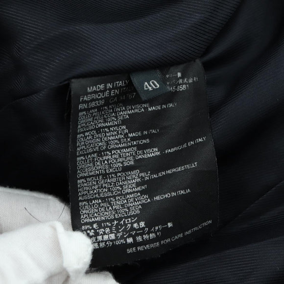 PRADA Coat Jacket Wool Black Auth YKZ1434A