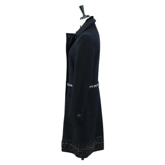 PRADA Coat Jacket Wool Black Auth YKZ1434A