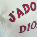 Christian Dior Galliano Period Short-Sleeved T-shirt Cotton White Auth YKZ1435V-6