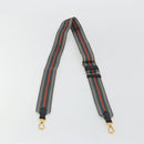 PRADA Adjustable Shoulder Strap Nylon 34.3""-50.4"" Gray Gold Auth YKZ1436A-3