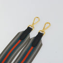 PRADA Adjustable Shoulder Strap Nylon 34.3""-50.4"" Gray Gold Auth YKZ1436A-5