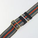 PRADA Adjustable Shoulder Strap Nylon 34.3""-50.4"" Gray Gold Auth YKZ1436A-6