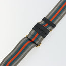 PRADA Adjustable Shoulder Strap Nylon 34.3""-50.4"" Gray Gold Auth YKZ1436A-7