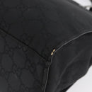 GUCCI GG Canvas Bamboo Tote Bag Nylon Black Silver 002 1010 Auth YKZ144-10