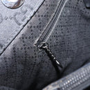 GUCCI GG Canvas Bamboo Tote Bag Nylon Black Silver 002 1010 Auth YKZ144-23