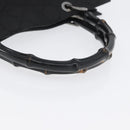 GUCCI GG Canvas Bamboo Tote Bag Nylon Black Silver 002 1010 Auth YKZ144-7