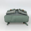 GUCCI Bamboo Backpack Suede Green Gold 003 2058 0016 Auth YKZ1452-5