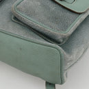 GUCCI Bamboo Backpack Suede Green Gold 003 2058 0016 Auth YKZ1452-10