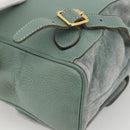 GUCCI Bamboo Backpack Suede Green Gold 003 2058 0016 Auth YKZ1452-16