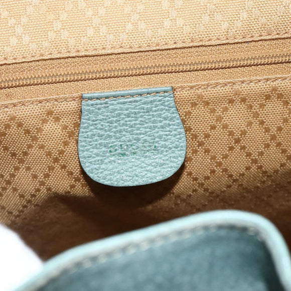 GUCCI Bamboo Backpack Suede Green Gold 003 2058 0016 Auth YKZ1452
