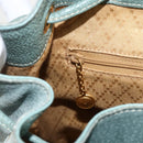 GUCCI Bamboo Backpack Suede Green Gold 003 2058 0016 Auth YKZ1452-22