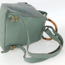 GUCCI Bamboo Backpack Suede Green Gold 003 2058 0016 Auth YKZ1452-9