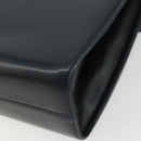 Salvatore Ferragamo Gancini Shoulder Bag Leather Navy Gold Auth YKZ1453A-15