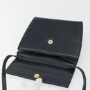 Salvatore Ferragamo Gancini Shoulder Bag Leather Navy Gold Auth YKZ1453A-10