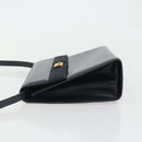 Salvatore Ferragamo Gancini Shoulder Bag Leather Navy Gold Auth YKZ1453A-4