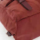 PRADA Backpack Nylon Bordeaux Silver Auth YKZ1454A-13